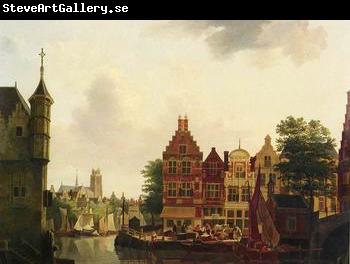 unknow artist European city landscape, street landsacpe, construction, frontstore, building and architecture. 169